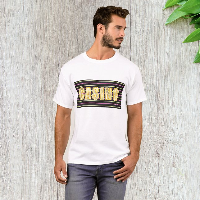 Casino-tecken med Neon Polka Dot Brev T Shirt (Skapare uppladdad)
