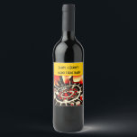 Casino Temaparty Vinflaska Etikett<br><div class="desc">Personlig kasino-temat vin eller mousserande vin-etiketter. Färgfull design.</div>