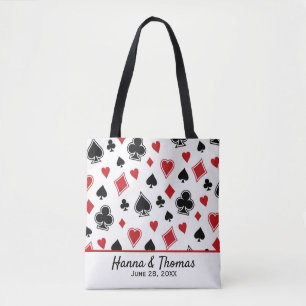 Casino Theme Las Vegas Bröllop Tote Bag Tygkasse