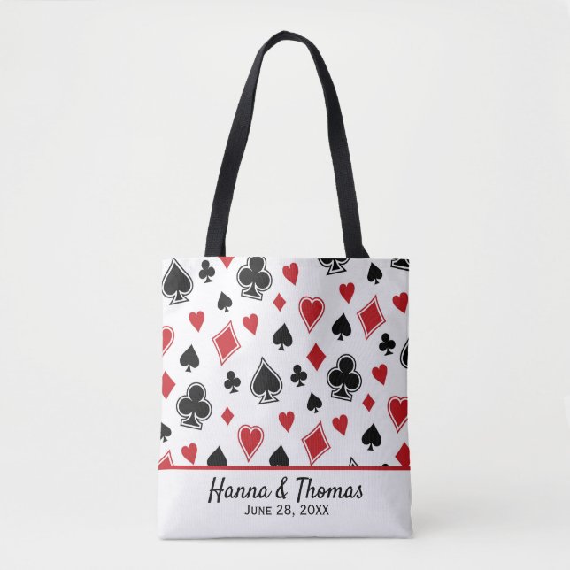Casino Theme Las Vegas Bröllop Tote Bag Tygkasse (Framsida)