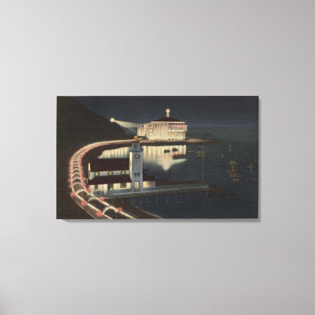 Casino Way till "Romantik-stranden" Canvastryck (Framsida)