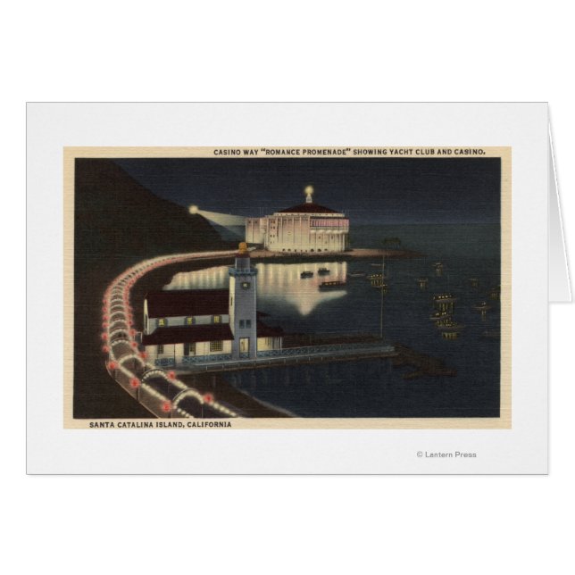 Casino Way till "Romantik-stranden" Hälsningskort (Framsidan Horizontal)