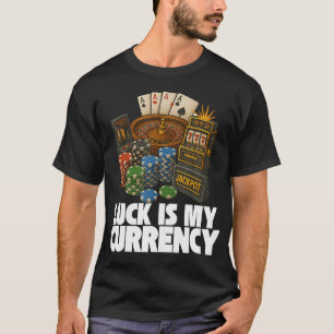 Casinochips Roulette Automater Poker Vegas Spel C T Shirt