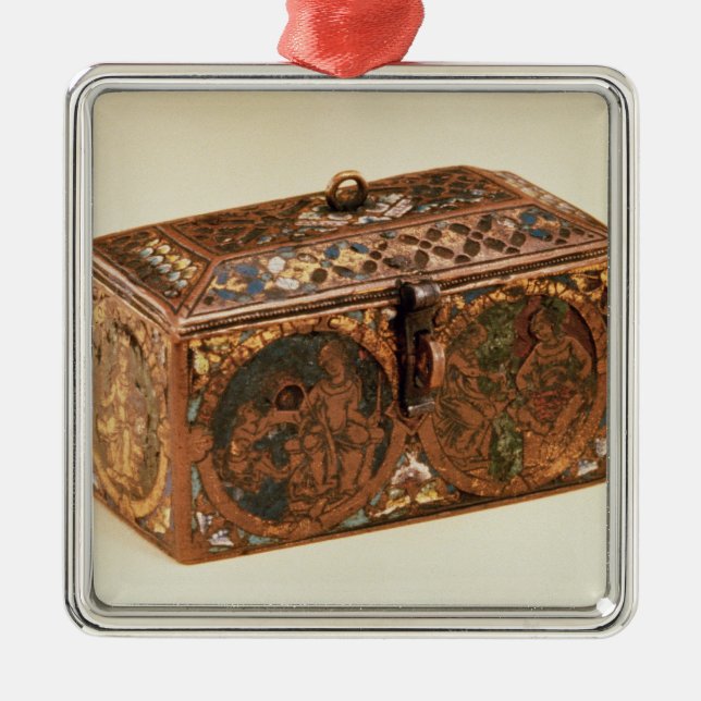 Casket 13th århundrade julgransprydnad metall (Framsidan)