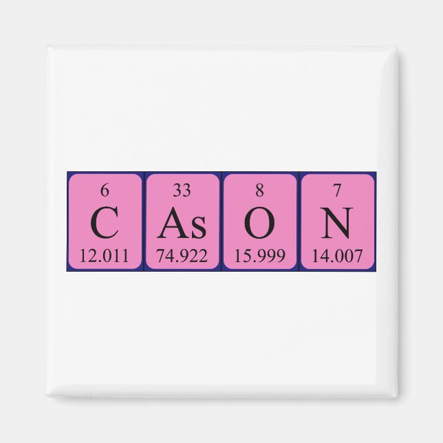 Cason Periodisk magnet bord namn (Framsidan)
