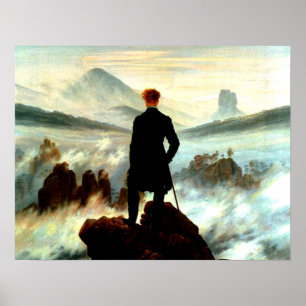 Caspar David Frie, som är sjöman ovanför FOG Poster