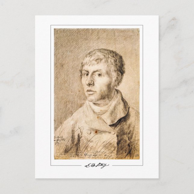 Caspar David Friedrich #113 - vykort för konst (Framsida)