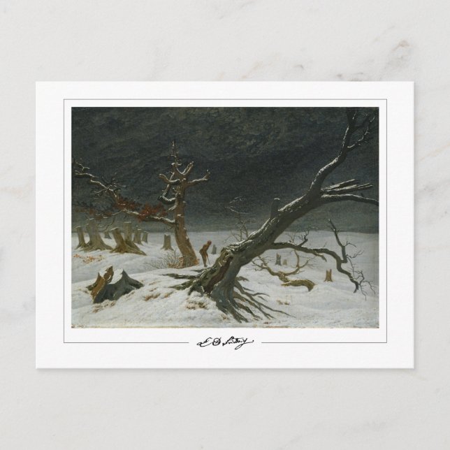 Caspar David Friedrich #128 - Finkonstkort Vykort (Framsida)