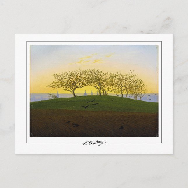 Caspar David Friedrich #137 - vykort för konst (Framsida)