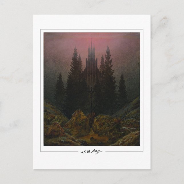 Caspar David Friedrich #3 - Finkonstkort Vykort (Framsida)