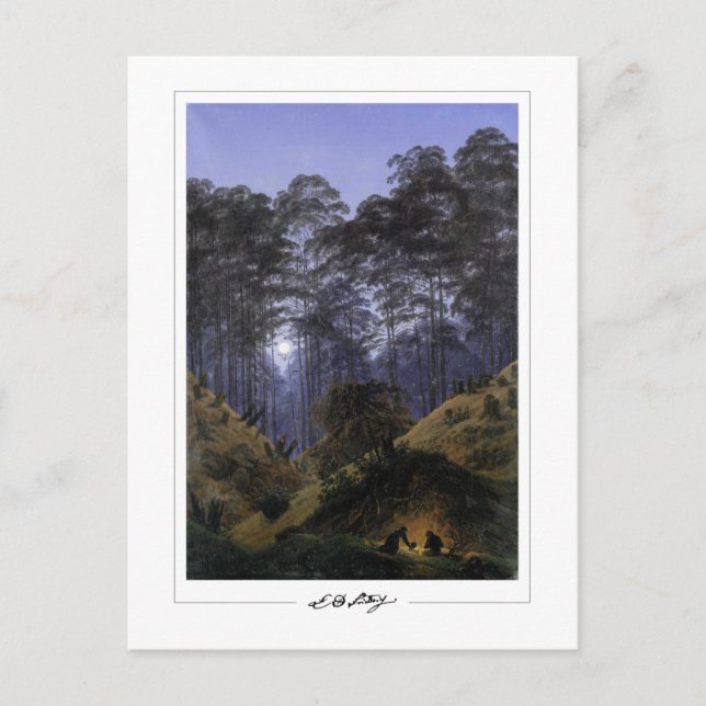 Caspar David Friedrich #42 - vykort för konst (Framsida)