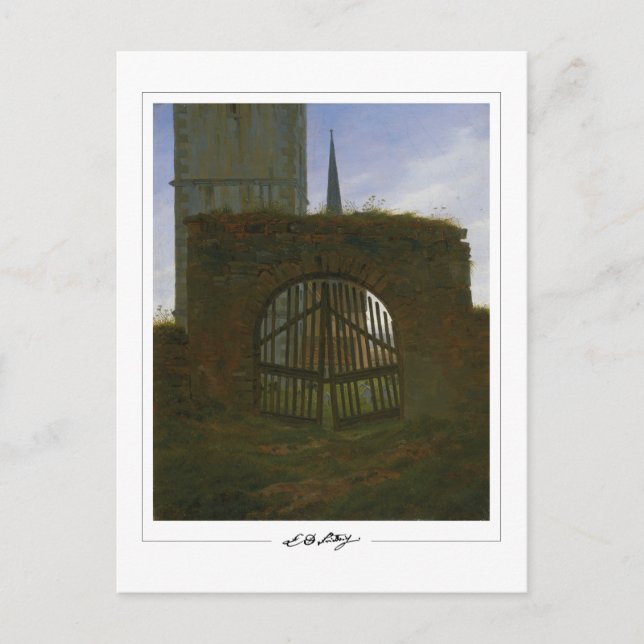 Caspar David Friedrich #62 - vykort för konst (Framsida)