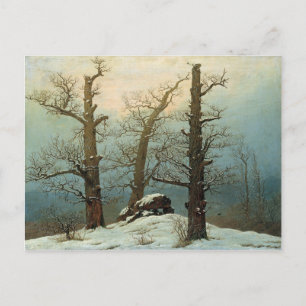 Caspar David Friedrich Cairn i Snö Vykort