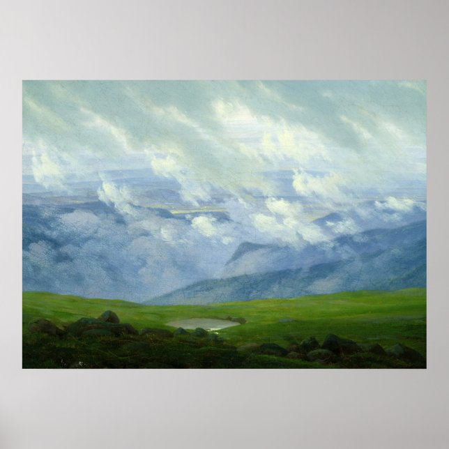 Caspar David Friedrich driver moln Poster (Framsidan)