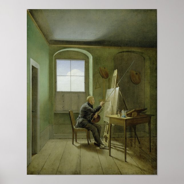 Caspar David Friedrich i studion 1811 Poster (Framsidan)