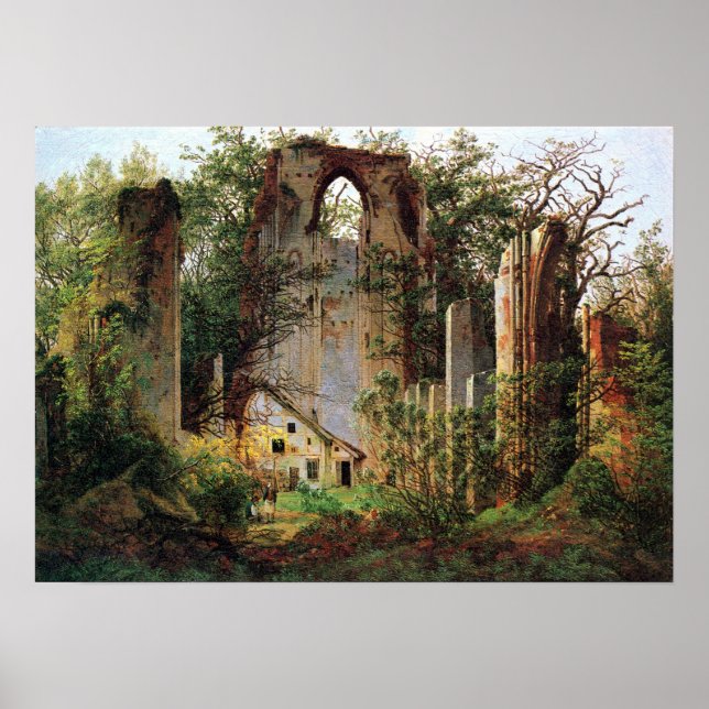 Caspar David Friedrich Monastery Ruins Eldena Poster (Framsidan)
