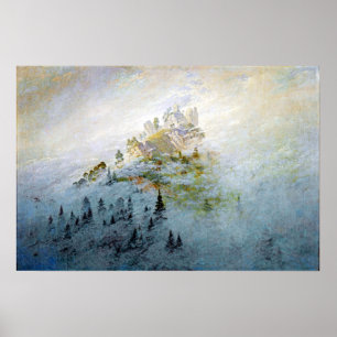 Caspar David Friedrich morse Mist i bergen Poster