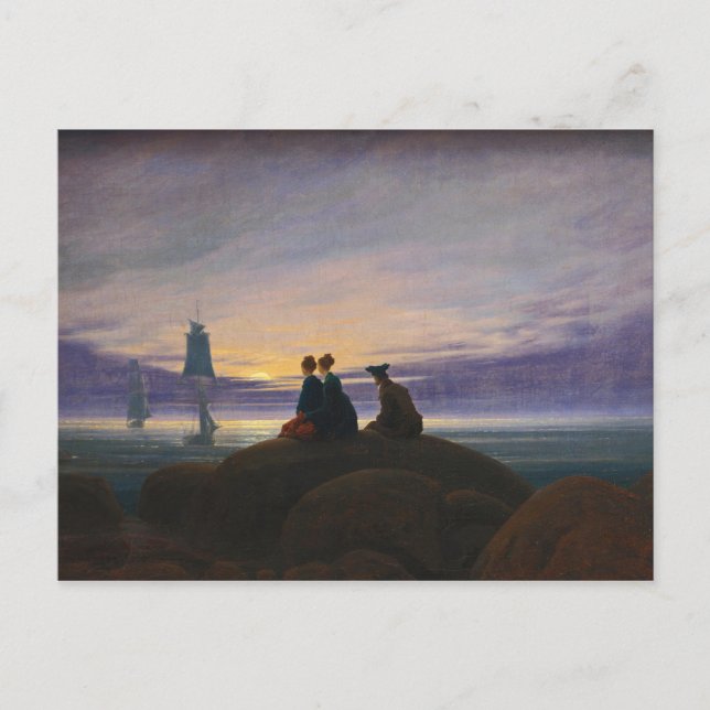 Caspar David Friedrich - Öresund över havet Vykort (Framsida)