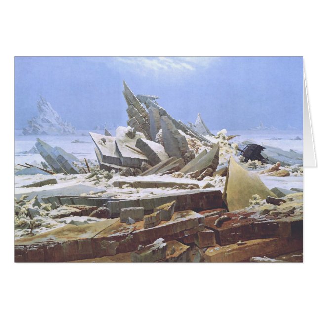 Caspar David Friedrich - Polarna Hälsningskort (Framsidan Horizontal)