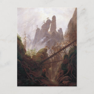 Caspar David Friedrich Rocky Landscape i Elbe Vykort