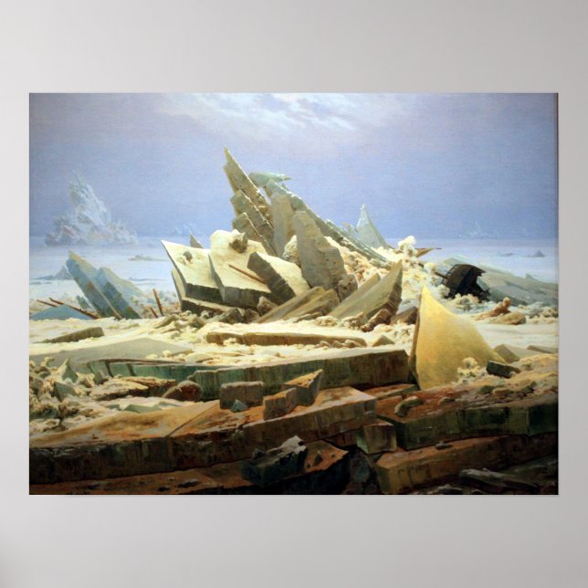 Caspar David Friedrich Sea of Ice Poster (Framsidan)