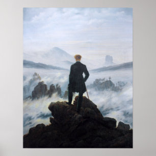 Caspar David Friedrich the Wanderer över havet Poster