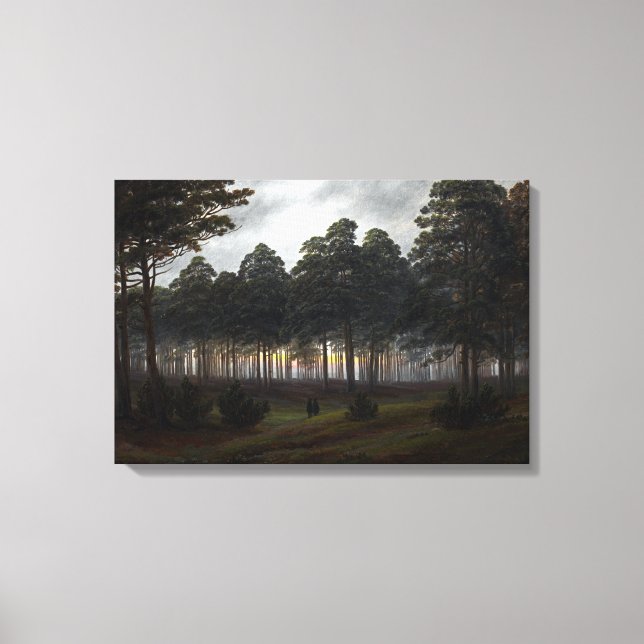 Caspar David Friedrich Tisdagen på kvällen Canvastryck (Framsida)