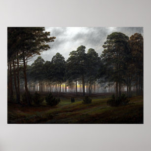 Caspar David Friedrich Tisdagen på kvällen Poster