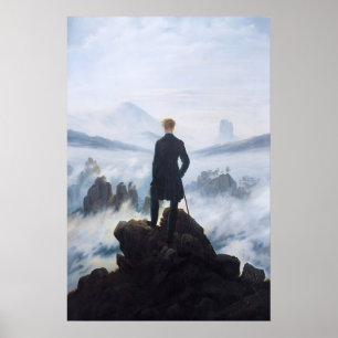 Caspar David Friedrich Tryck Vandrande ovanför