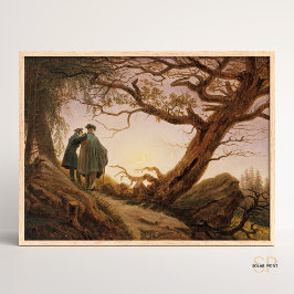 Caspar David Friedrich Two Manar Contemplpling the Poster