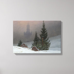 Caspar David Friedrich - vintern landskap Canvastryck