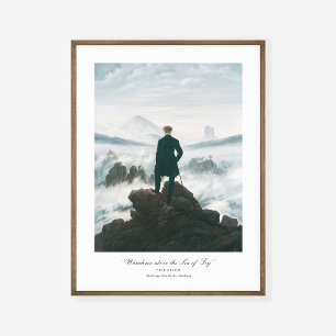 Caspar David Friedrich Wanderer ovanför Fog-havet Poster