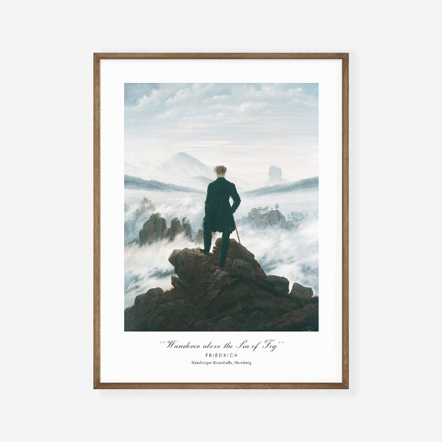 Caspar David Friedrich Wanderer ovanför Fog-havet Poster (Skapare uppladdad)