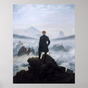 CASPAR DAVID FRIEDRICH - Wanderer ovanför havet Poster