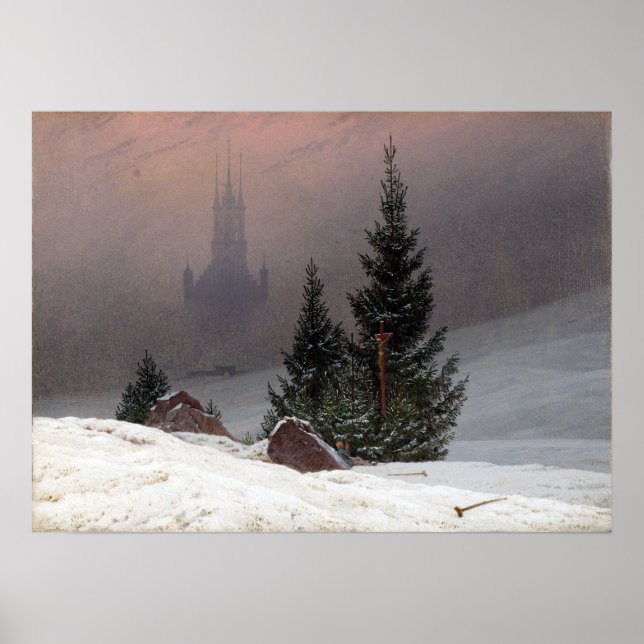 Caspar David Friedrich Winter Landscape Poster (Framsidan)