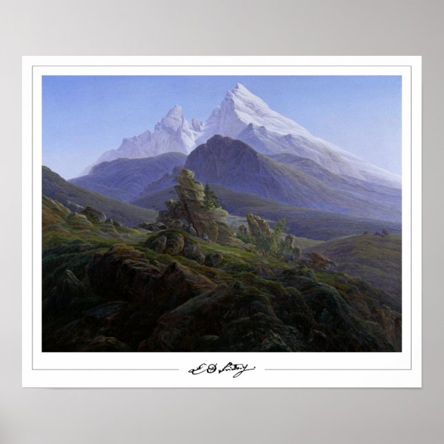 Caspar David Friedrich Zedign Art Poster #140 (Framsidan)