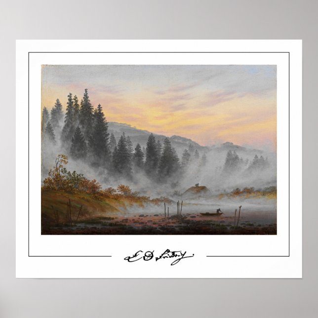 Caspar David Friedrich Zedign Art Poster #16 (Framsidan)