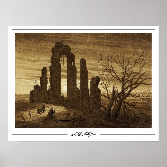 Caspar David Friedrich Zedign Art Poster #19 (Framsidan)