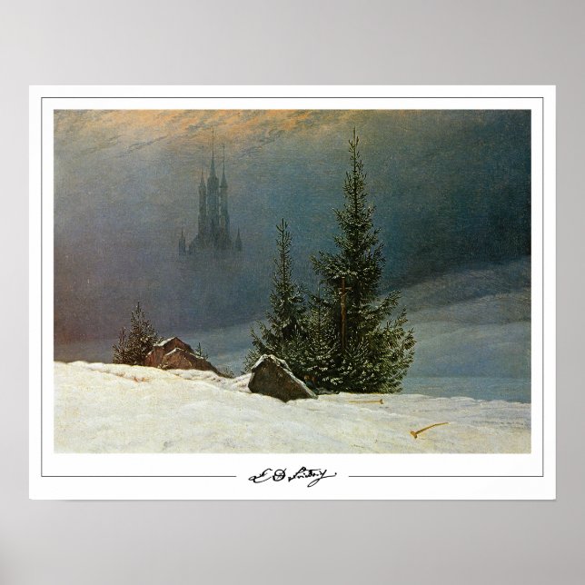 Caspar David Friedrich Zedign Art Poster #23 (Framsidan)