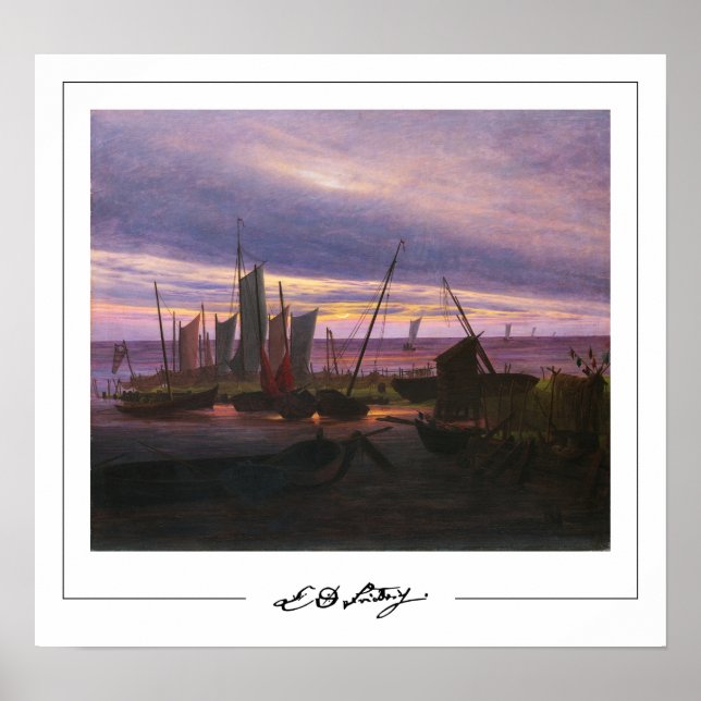 Caspar David Friedrich Zedign Art Poster #55 (Framsidan)