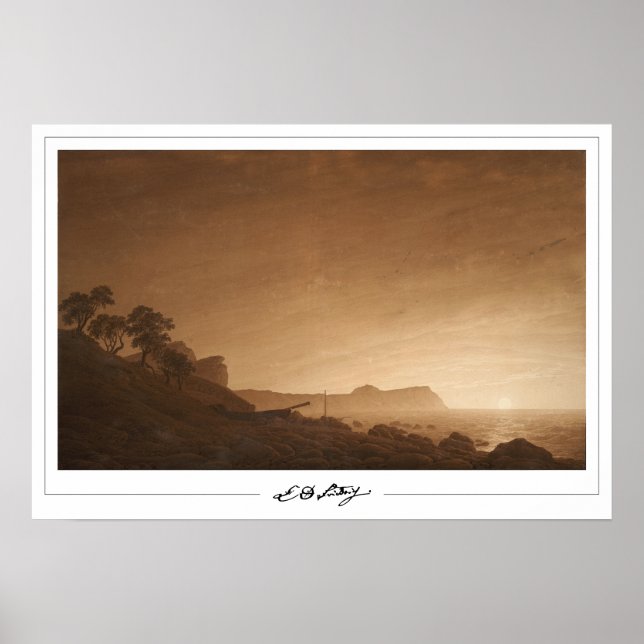 Caspar David Friedrich Zedign Art Poster #7 (Framsidan)