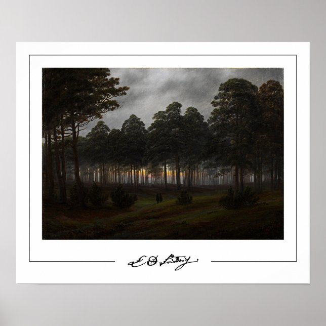 Caspar David Friedrich Zedign Art Poster #72 (Framsidan)