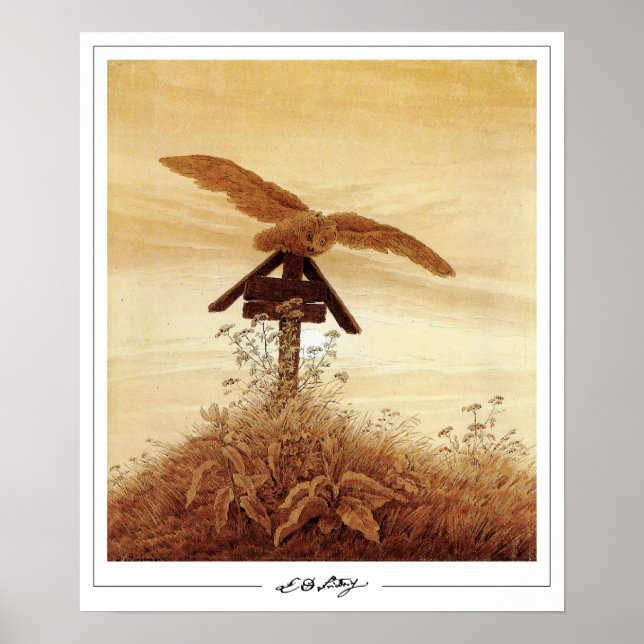 Caspar David Friedrich Zedign Art Poster nr 131 (Framsidan)