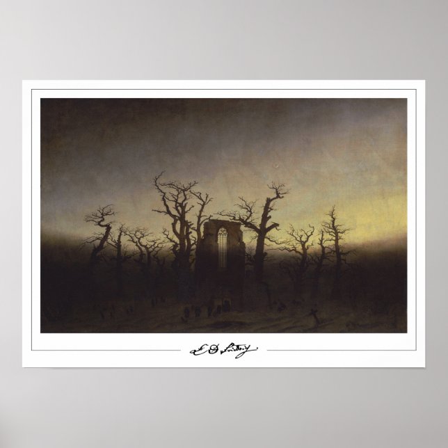 Caspar David Friedrich Zedign konstaffisch #18 Poster (Framsidan)