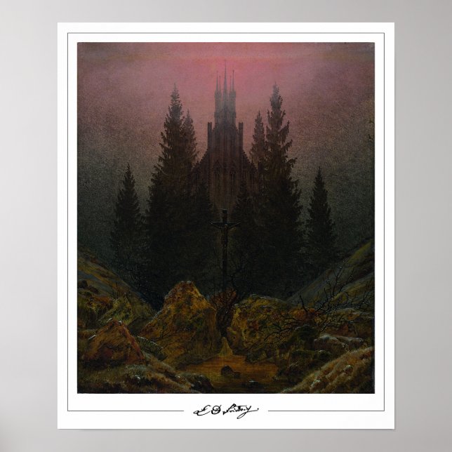 Caspar David Friedrich Zedign konstaffisch #3 Poster (Framsidan)