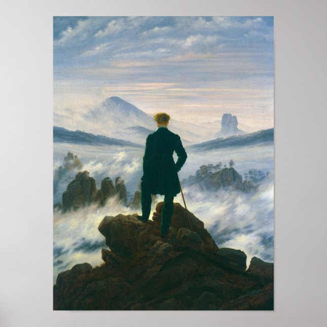 Caspar Friedrichs väktare över Fog-havet Poster (Framsidan)