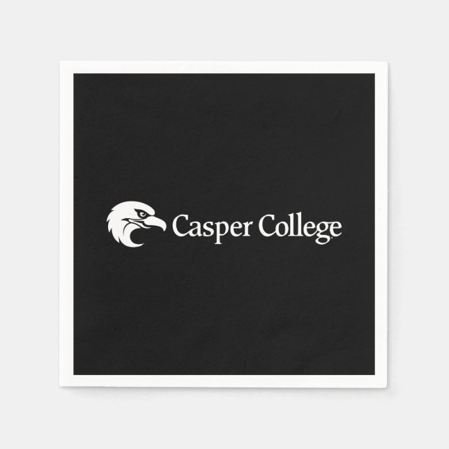 Casper College Textlogotyp Pappersservett (Framsidan)