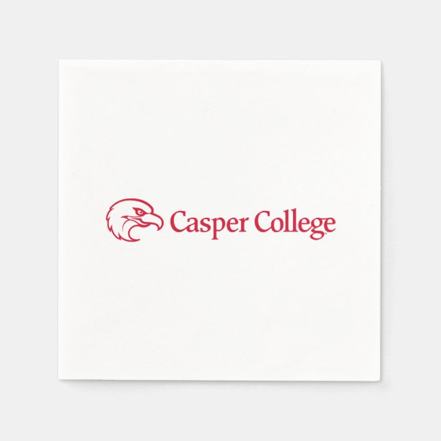 Casper College Textlogotyp Pappersservett (Framsidan)