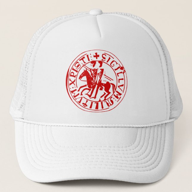 Casquette blanche sceau du temple truckerkeps (Framsida)