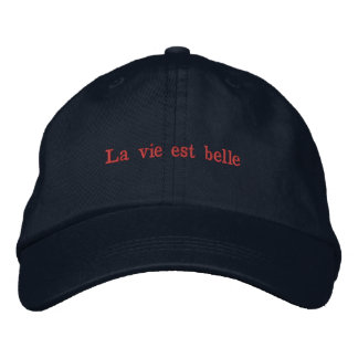 Casquette La vie est belle Broderad Keps